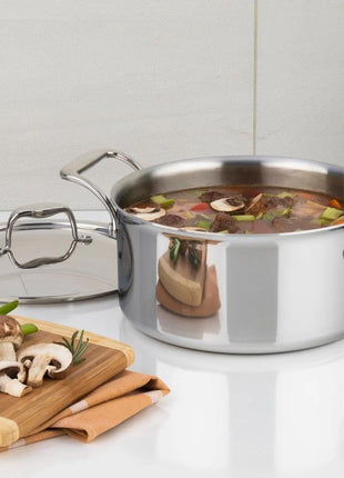 Meyer SuperSteel Tri-Ply Clad Stainless Steel 8-Piece,  Induction Cooktop Compatible Made in Canada,