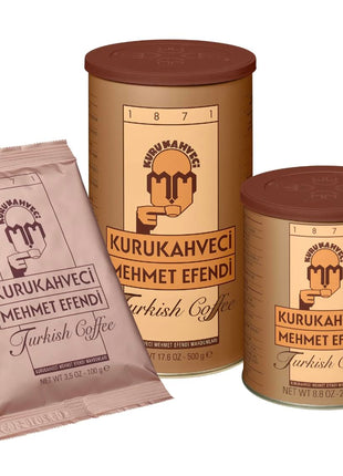 KURUKAHVECI MEHMET EFENDI Café turc, grains d'arabica, torréfié et moulu, arôme riche, frais, corps moyen à intense, goût original depuis 1871 (8,8 oz / 250 g) Paquet de 3