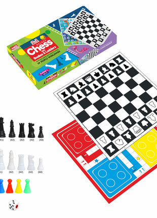 Ankit Toys & Games 2in1 Chess & Ludo Board Game Set - Classic Strategy and Family Fun Combined for Endless Entertainment | Strategy Games for Kids & Adults for Ages 3+, (Board Size 38 * 38 Cm)