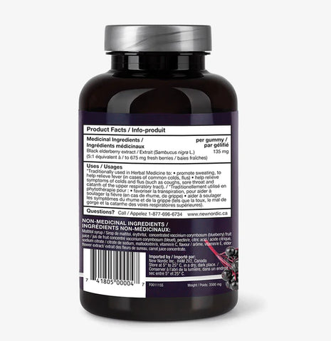 New Nordic Elderberry Gummies, 60 Gummies