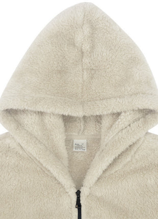Men's warm jacket, loose hooded casual jacket