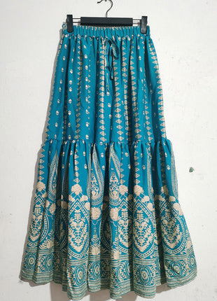 New arrival big swing skirt Bohemian holiday high waist beach skirt