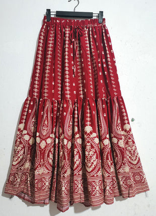 New arrival big swing skirt Bohemian holiday high waist beach skirt