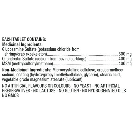 Kirkland Signature Glucosamine, Chondroitin & MSM 500/400/400 mg, 300 Tablets