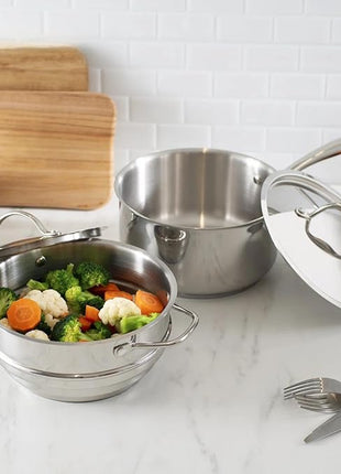 Meyer Accolade Stainless Steel Cookware Set, 10-Piece, Made in Canada