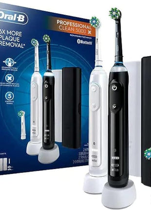 Brosses à dents électriques rechargeables Oral-B Professional Clean 5000 X, lot de 2 