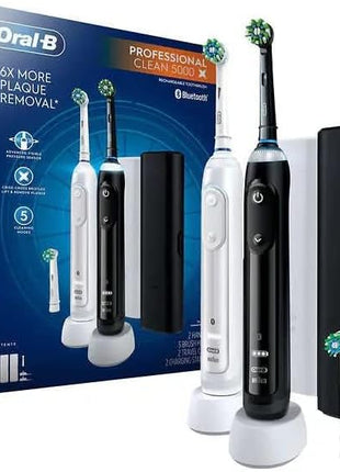 Brosses à dents électriques rechargeables Oral-B Professional Clean 5000 X, lot de 2 