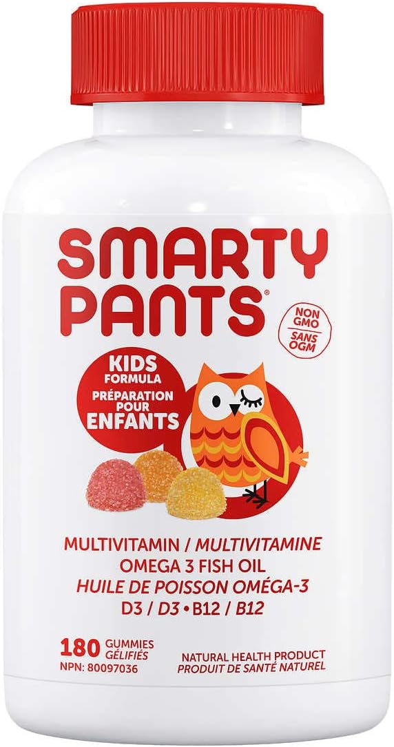 Smarty Pants Kids Formula Multivitamin/Omega-3 Fish Oil, 180 Gummies
