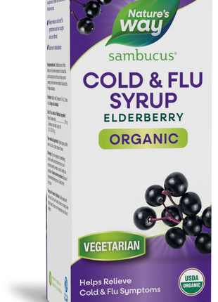 Sambucus Elderberry Cold and Flu Syrup, 120 mL
