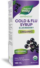 Sambucus Elderberry Cold and Flu Syrup, 120 mL