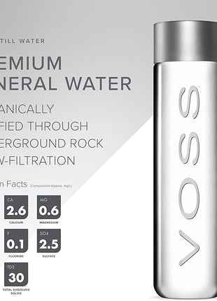Eau plate artésienne Voss, eau plate - 12 de 850 ml. (Total 10 200 ml.) 